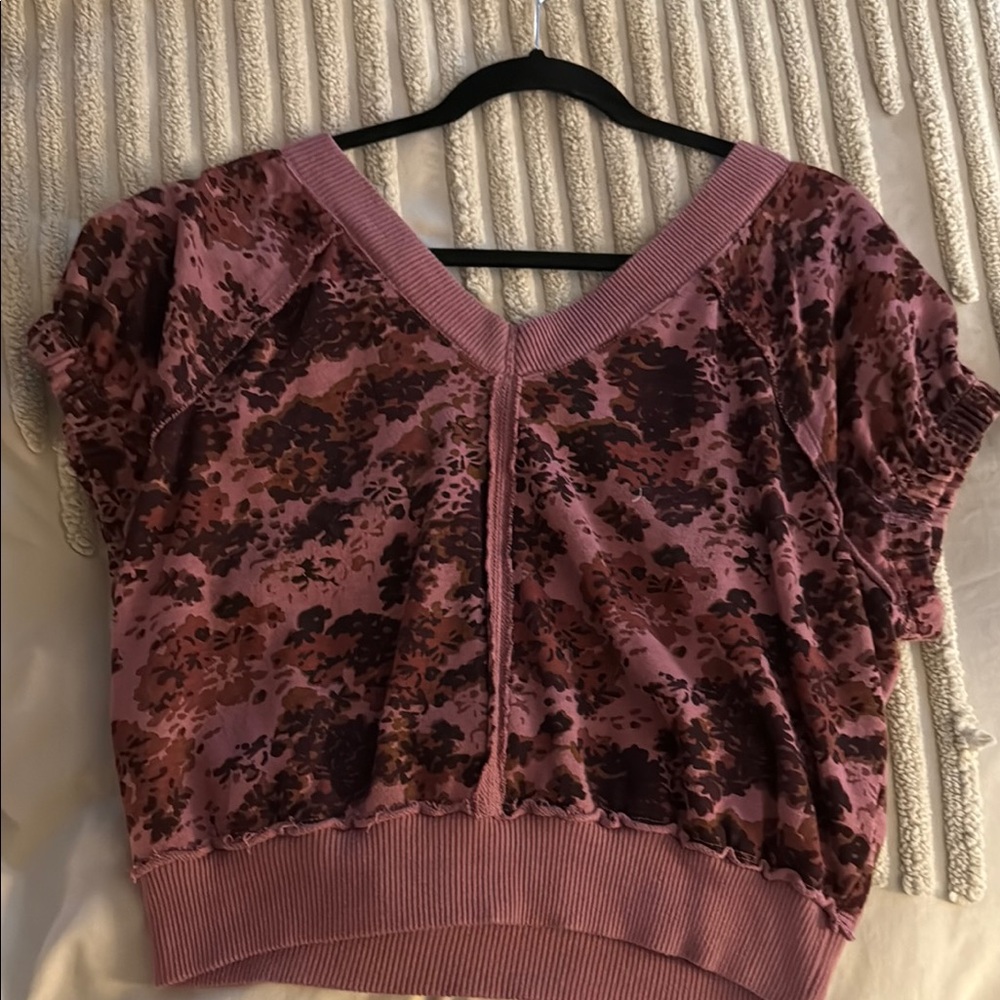 Pilcro Mauve Floral Blouse
